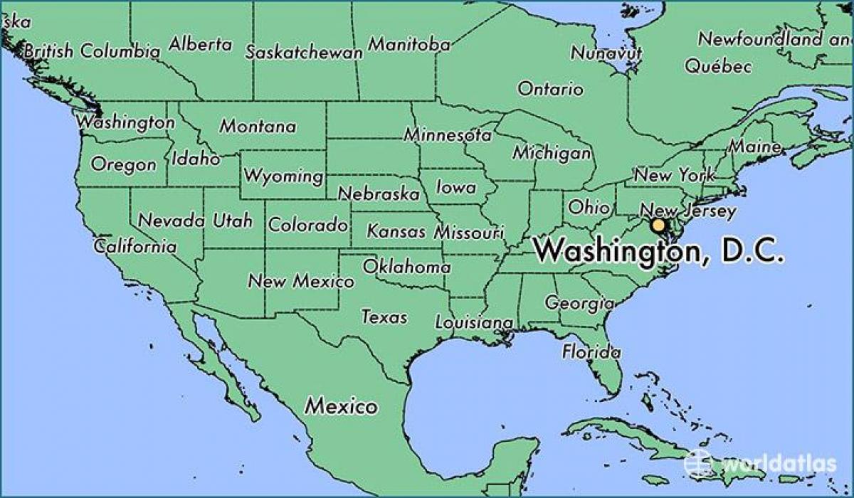 डीसी के नक्शे संयुक्त राज्य अमेरिका