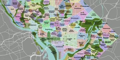 वाशिंगटन जिले का नक्शा