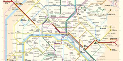 वॉशिंगटन डीसी मेट्रो के नक्शे के साथ सड़कों पर