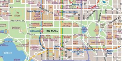 डीसी में नेशनल मॉल के नक्शे