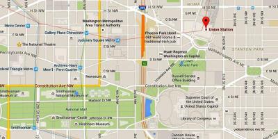 वाशिंगटन डीसी के यूनियन स्टेशन का नक्शा