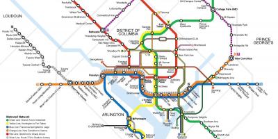 डीसी सार्वजनिक परिवहन का नक्शा