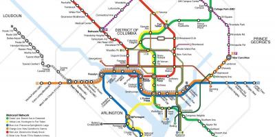वाशिंगटन सार्वजनिक परिवहन का नक्शा