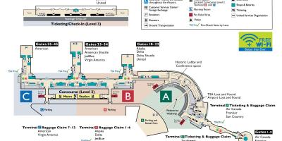 वाशिंगटन डीसी रीगन हवाई अड्डे के नक्शे