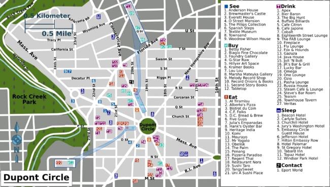 dupont circle डीसी नक्शा