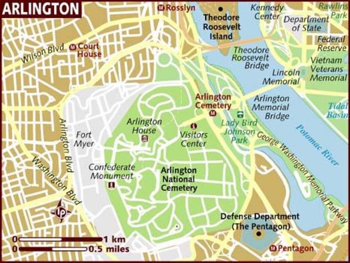 नक्शे के arlington वाशिंगटन डीसी