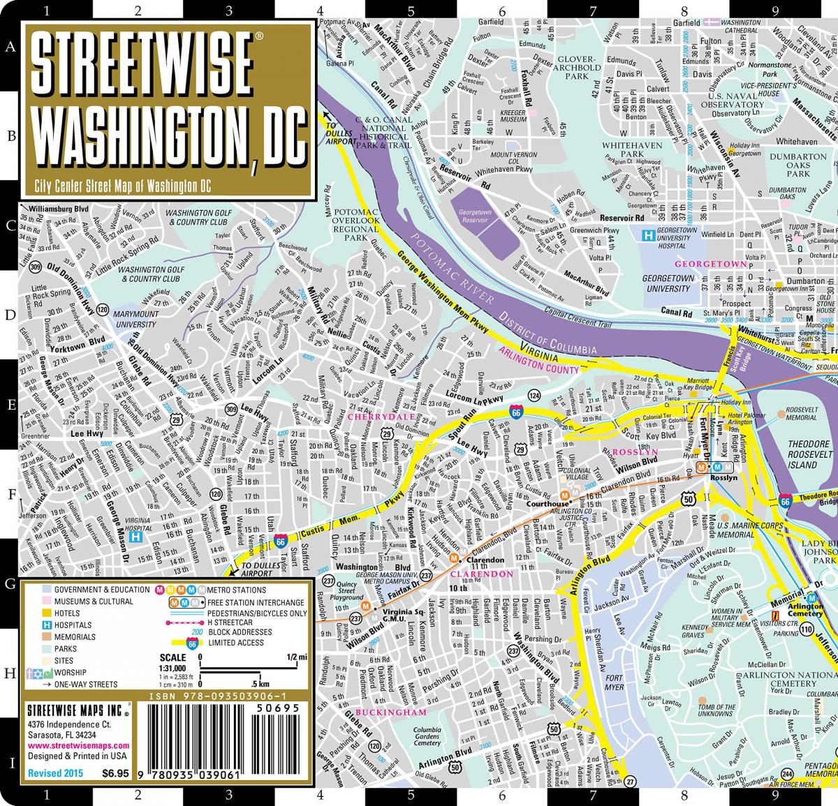 नक्शे के streetwise वाशिंगटन डीसी