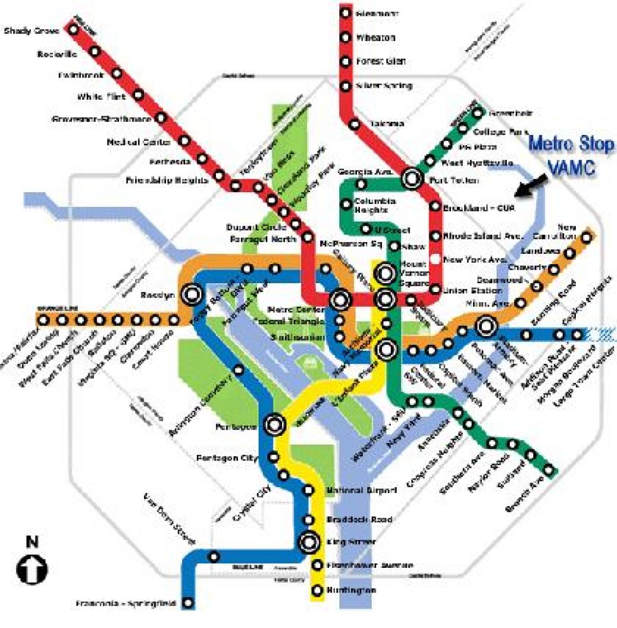 एमडी मेट्रो का नक्शा