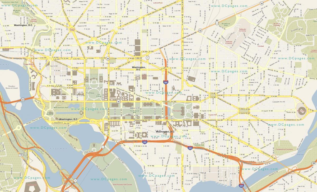 डीसी स्ट्रीट मानचित्र