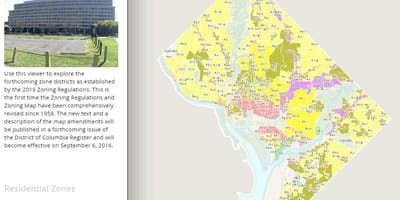 वाशिंगटन डीसी zoning नक्शा