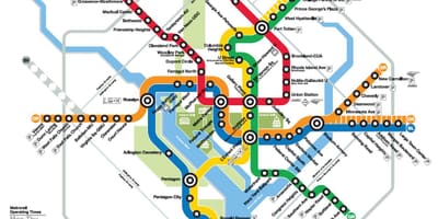 नक्शे के wmata नक्शा डीसी