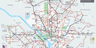 डीसी मेट्रो बस के नक्शे