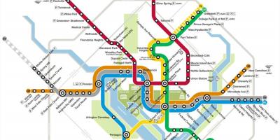 डीसी मेट्रो का नक्शा 2015