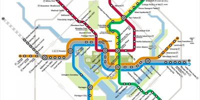 वॉशिंगटन डीसी मेट्रो के नक्शे चांदी लाइन