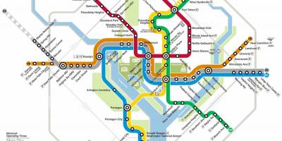वॉशिंगटन डीसी मेट्रो प्रणाली का नक्शा