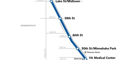 वाशिंगटन मेट्रो ब्लू लाइन मानचित्र