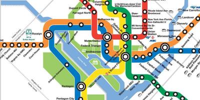 नए डीसी मेट्रो का नक्शा
